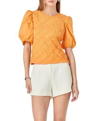Women's Asymmetrical Smocked Top