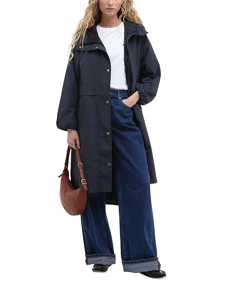 Barbour Naboo Showerproof Hooded Jacket In Blue
