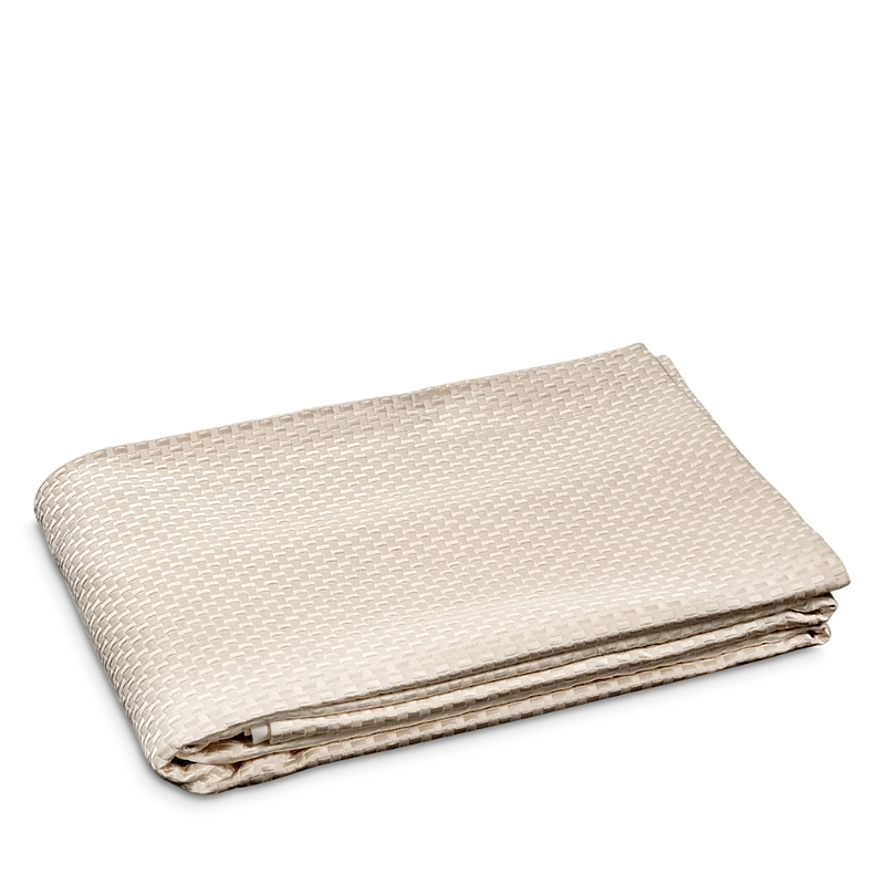 Dea Luxury Linens Villa Seta Cotton-silk Matelasse Queen Coverlet