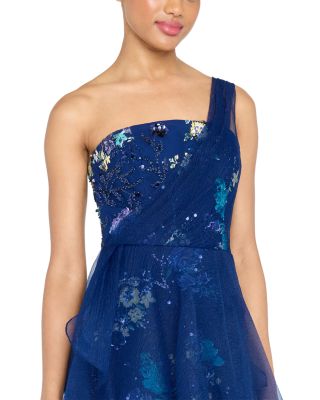 Noemi One Shoulder Sequined Gown