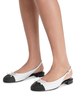 Women's Cap Toe Slingback Ballet Flats