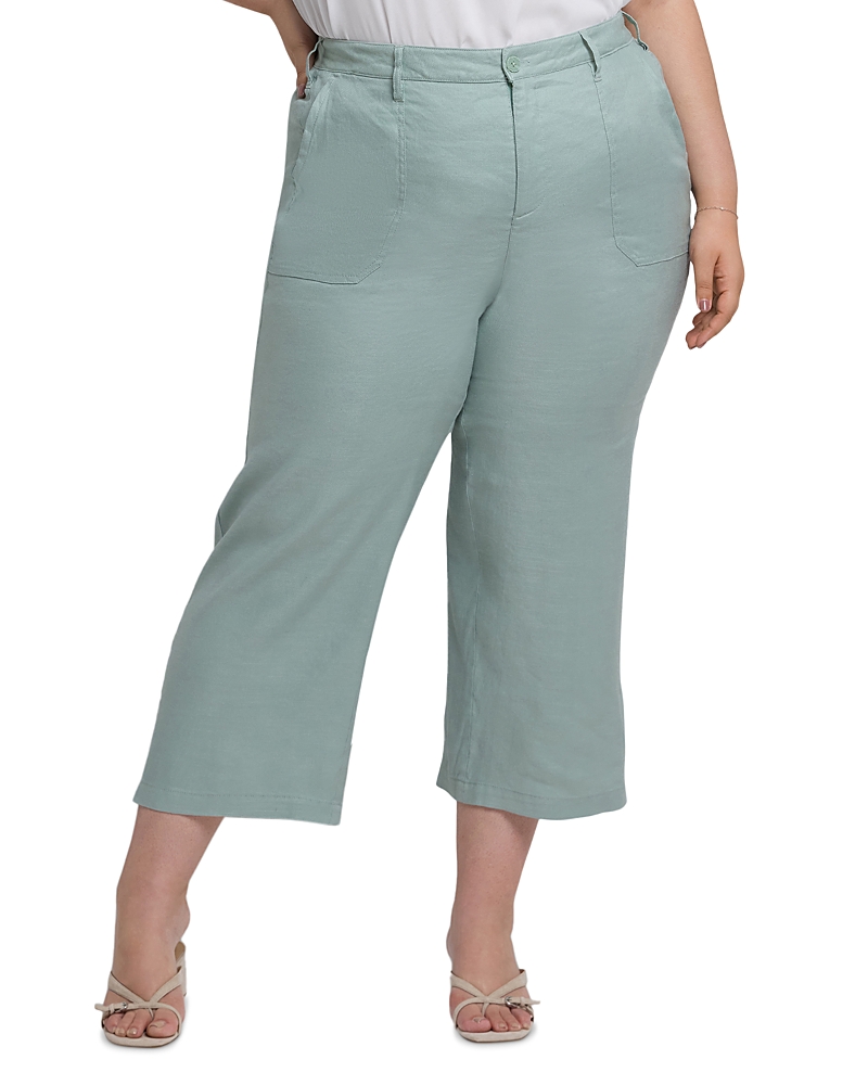 NYDJ PLUS WIDE LEG CAPRI PANTS