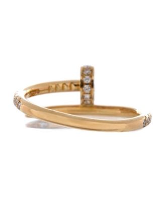 Small Juste un Clou Paved Ring 18K Gold with Diamonds