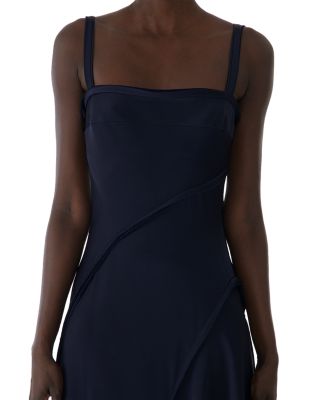 Crepe Back Satin Slip Dress