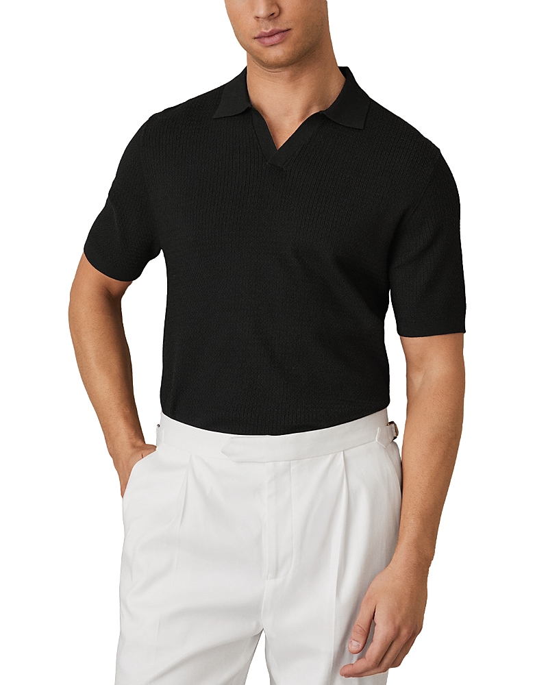 Reiss Duchie Merino Open Collar Polo Shirt