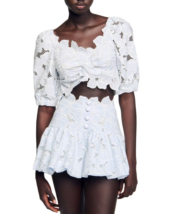 Roseraie Lace Cropped Top