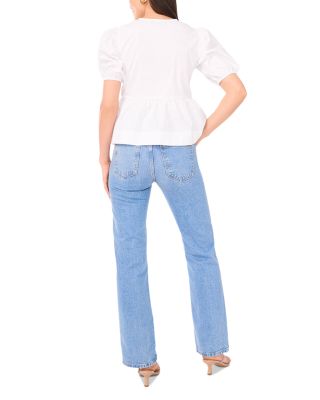 Pintuck Bodice Peplum Top