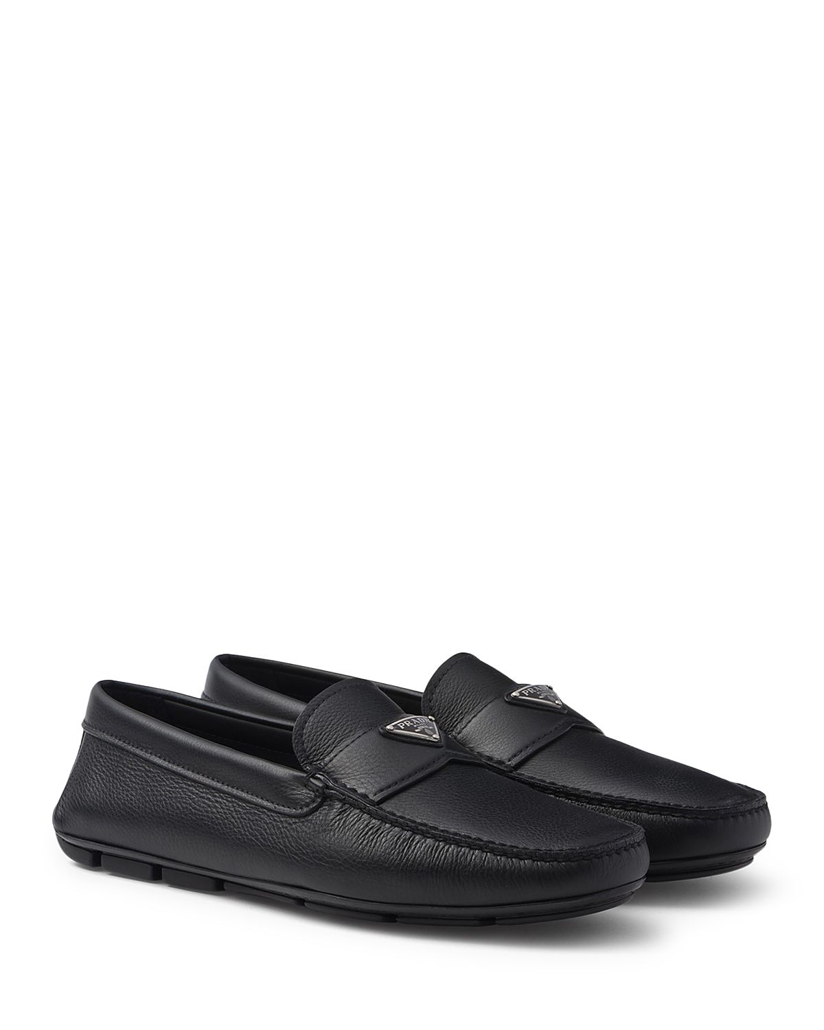 Prada Men's Leather Driving Loafer Shoes