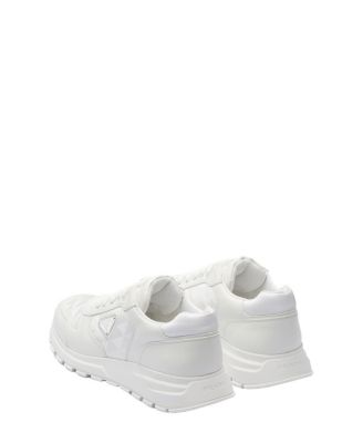 Men's Leather and Re-Nylon High-Top Sneakers