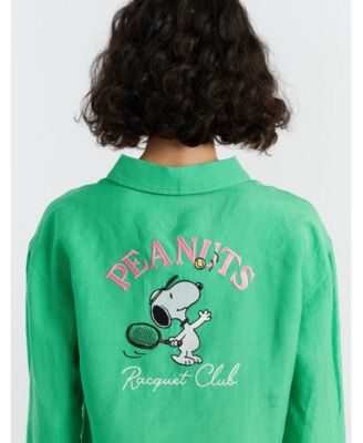 Women's Linen-Cotton Peanuts Racquet Club Shirt