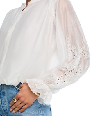 Eyelet Sleeve Top - Exclusive