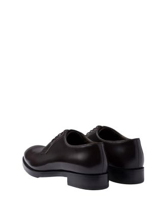 Men's Brushed Leather Lace-Up Shoes