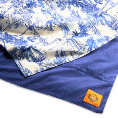 Cranes Duvet & Sham Set in Blue, King