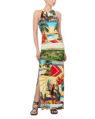 Pania Racer Neck Maxi Dress