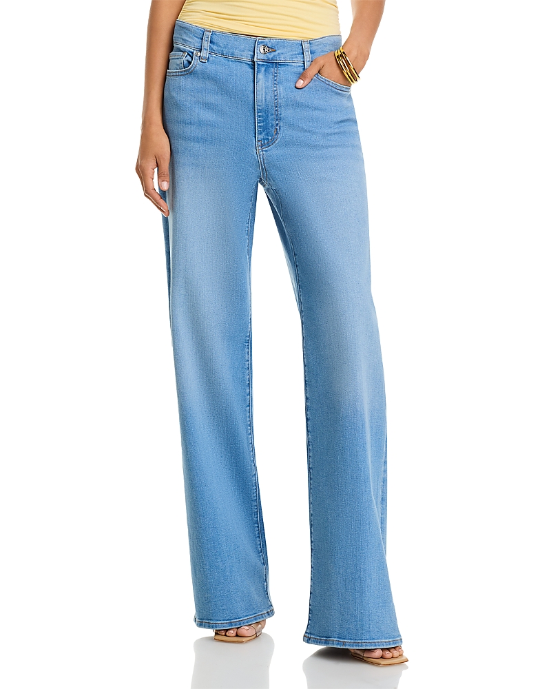 Frame Le Slim Palazzo High Rise Wide Leg Jeans in Rinse