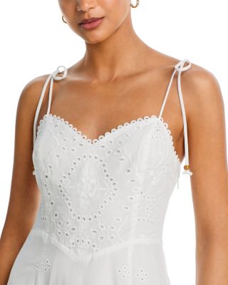 Eyelet Sweetheart Midi Dress - Exclusive