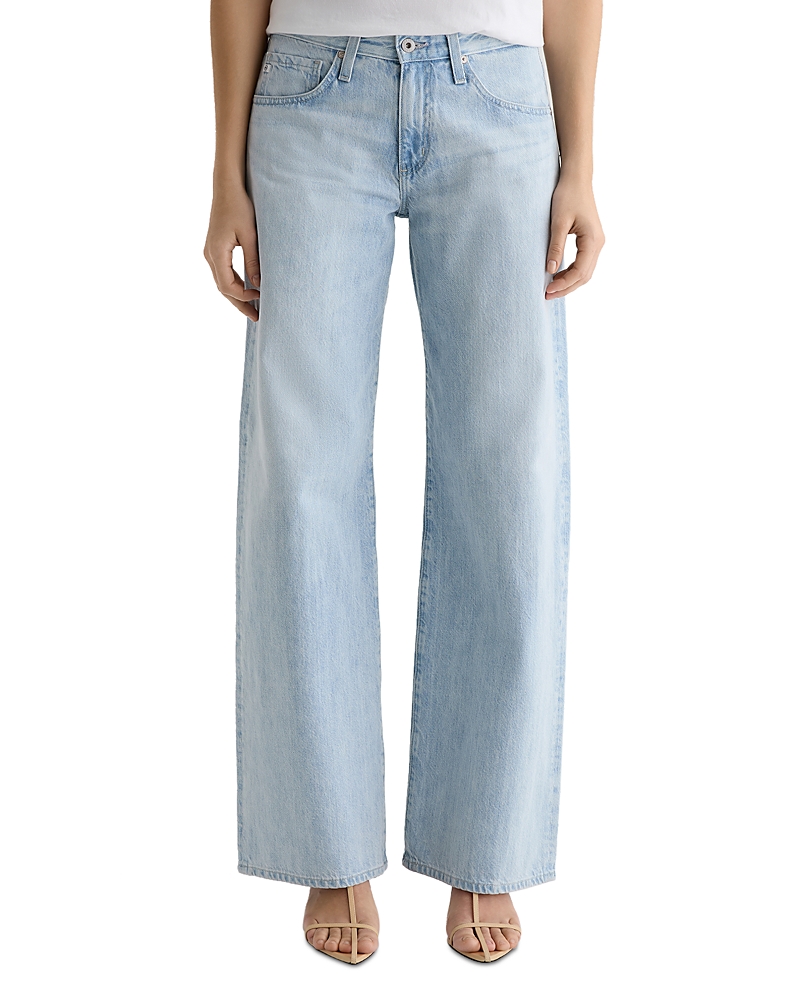Ag Adria Low Rise Wide Leg Jeans In Sunfaded In Blue