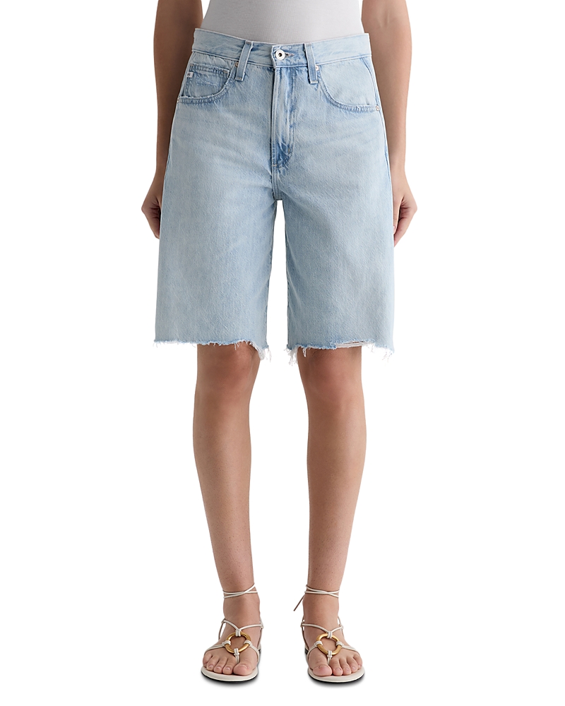 Ag Hattie High Rise Bermuda Shorts in Sunfaded Destructed