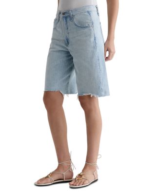 Hattie High Rise Bermuda Shorts in Sunfaded Destructed