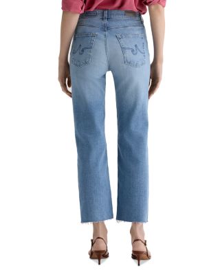 Brinley Mid Rise Straight Crop Jeans in Fiction