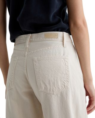 Hattie High Rise Crop Barrel Jeans in Opal Stone