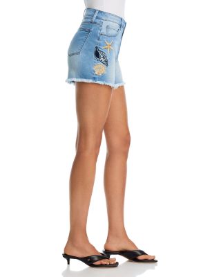 Embroidered Denim Shorts - Exclusive