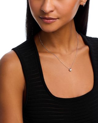 Certified Diamond Solitaire Pendant Necklace in 14K White Gold, 1.0 tcw