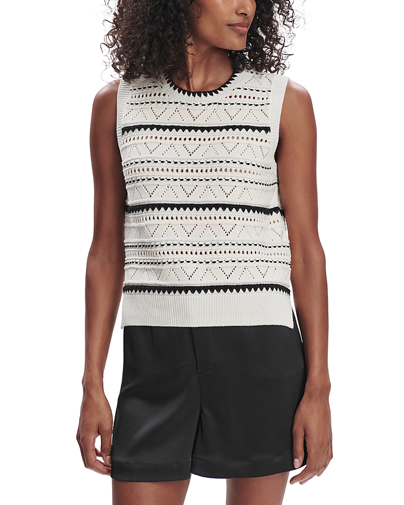 Varley Womens Egret Athena Pointelle Knitted Vest