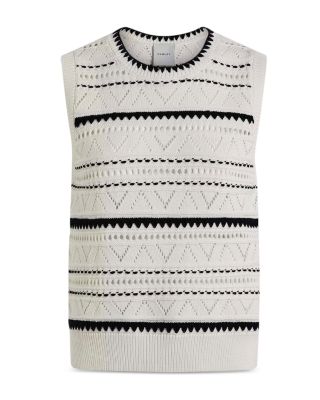 Athena Pointelle Sleeveless Sweater