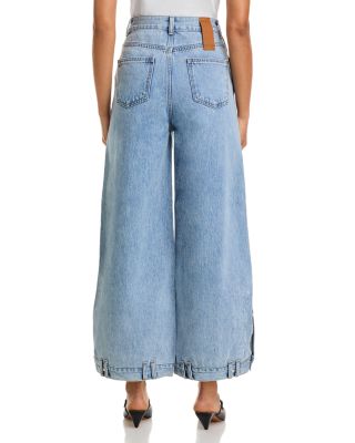Palindrome High Rise Barrel Jeans in Light Blue