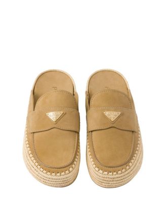  Women's Suede Flatform Mules