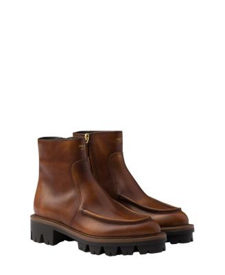 Prada - Women's Leather Booties