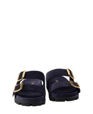 Women's Suede Strap Slides