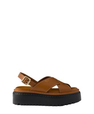 Women's Leather Crisscross Sandals