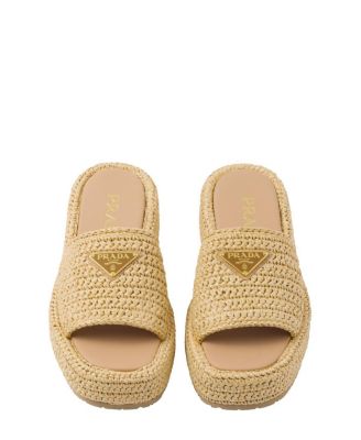 Women's Crochet Flatform Slides