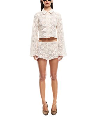 Lace Cropped Shirt