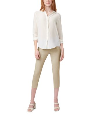 High Rise Ultra Soft Denim Capri Leggings in Medium Wash