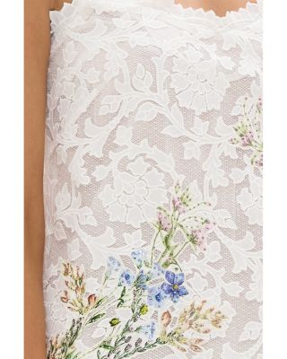 Embellished Lace Mini Dress