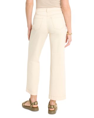 High Rise Ankle Wide Leg Jeans in Canvas
