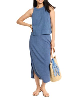 Rumba Linen Dip Skirt