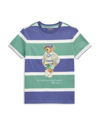Ralph Lauren - Boys' Polo Bear Striped Cotton Jersey Tee - Little Kid, Big Kid