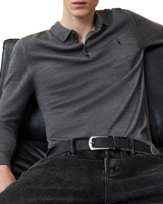 Mode Regular Fit Merino Wool Long Sleeve Polo Sweater