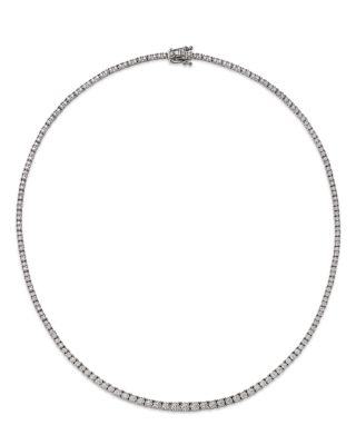 Bloomingdale's Fine Collection - Diamond Graduated Illusion Set Collar Necklace in 14K White Gold, 2.0 tcw