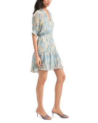 Dorrie Printed Button Front Mini Dress