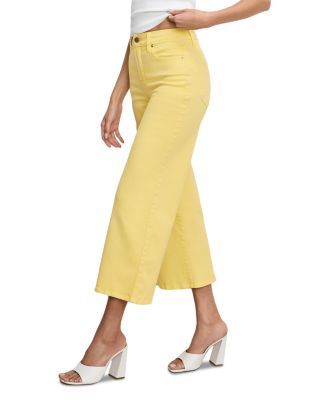 Good Waist Cropped Palazzo Jeans in Lemon