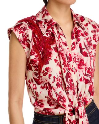 Floral Ribbons Marianna Sleeveless Blouse