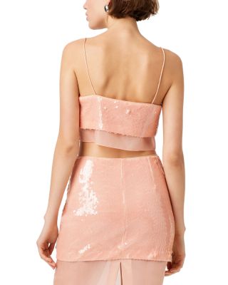 Gwen Sequin Silk Organza Hem Camisole