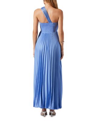 Rasya One Shoulder Pleated Maxi Dress