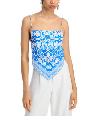 Alice and Olivia - Yuri Printed Spaghetti Strap Top