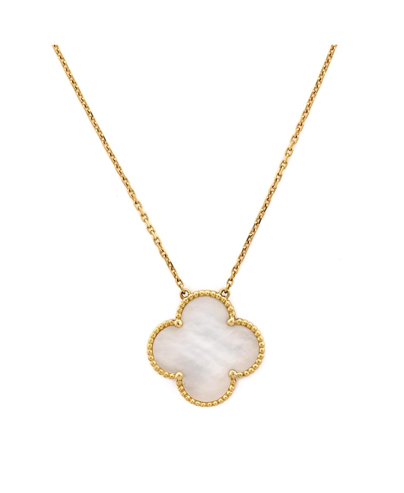 Pre-owned Pre-owned Van Cleef & Arpels Van Cleef & Arpels Magic Alhambra 100th Anniversary Pendant Necklace 18k Gold And Mother O
